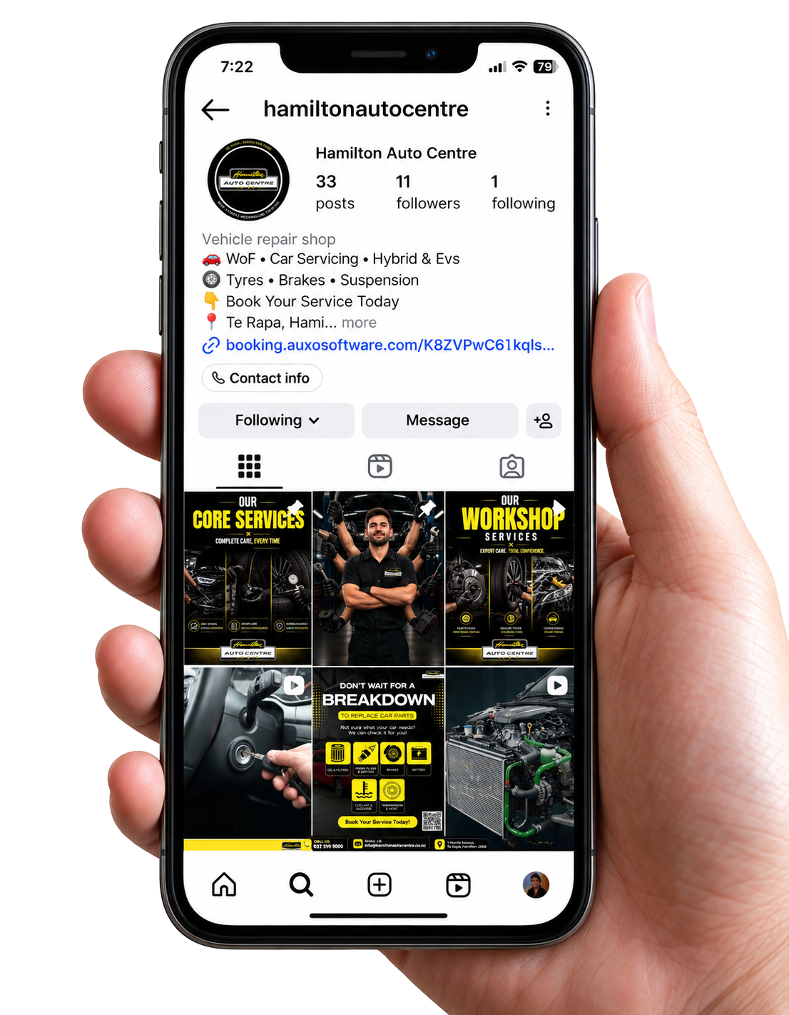 Hamilton Autocentre - Mobile Screen - Instagram